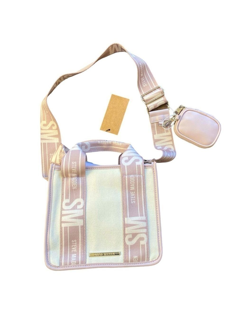 Steve Madden Cream and Blush BWebber Bag NWT